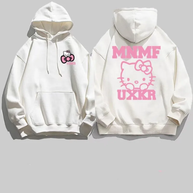 الكورية نمط هوديس المرأة الجديدة مرحبا كيتي ملابس حريمي الشارع الشهير المرأة فضفاضة تنوعا بلوزة كاجوال Kawaii Y2k البلوز