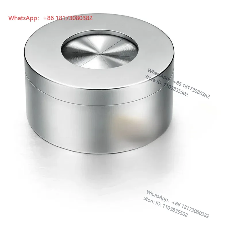 Creative and personalized trend ashtray, stainless steel enclosed with lid, anti fly ash