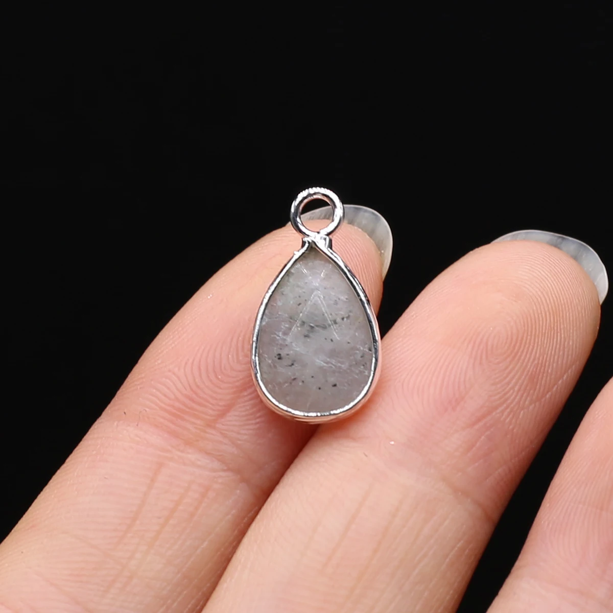 Natural Flash Labradorites Pendant Charm Natural Crystal Quartzs Pendant Connector For Pendulum Jewelry Earrings Necklace Making