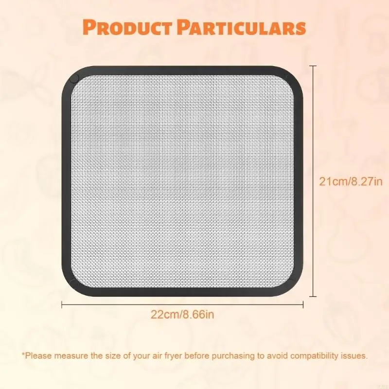Air Fryers Cover Stainless Steel Plate Lid Splatter Guard Heat Resistant Cover Suitable for Kitchen Cleaning