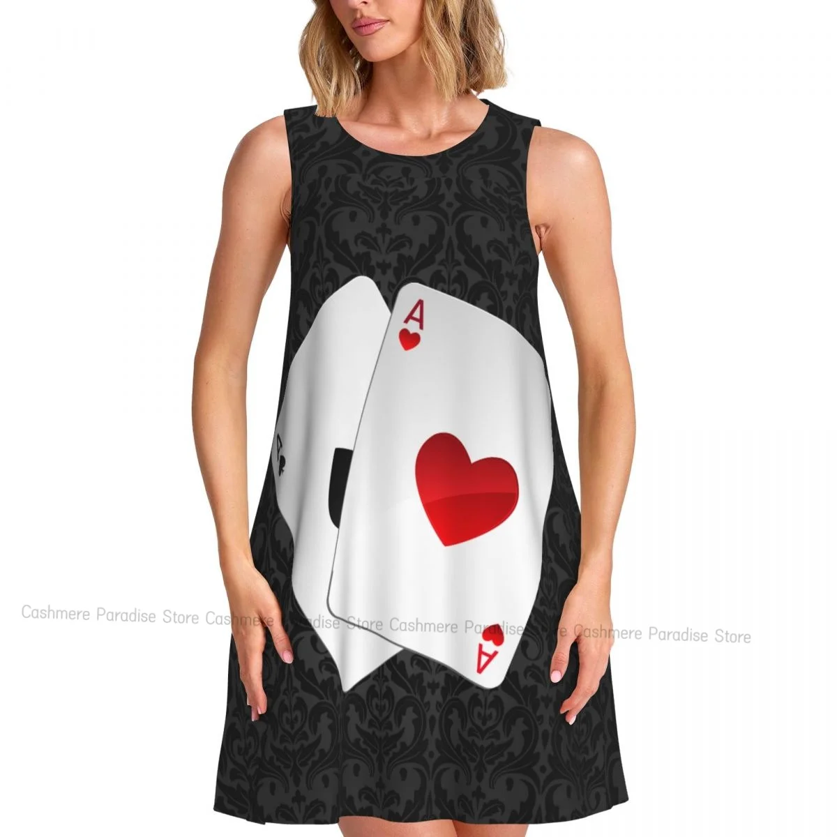 レディース ドレス トランプ 夏 カジュアル T シャツ ドレス ビーチ カバーアップ タンクドレス