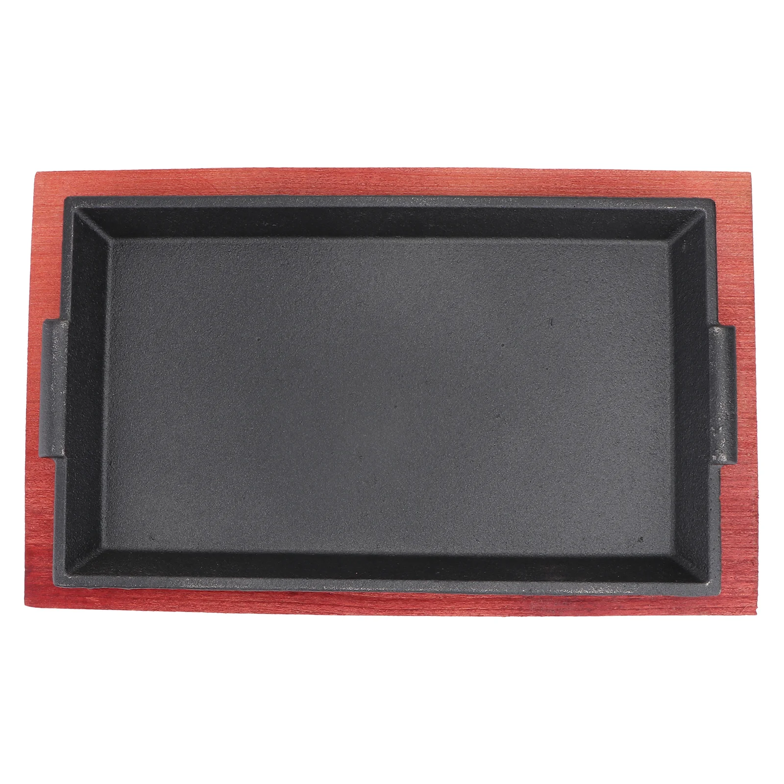 

1Pcs Cast Iron Fry Pan Stain-Resistant Non-Stick Barbecue Plate Roasting Tray Beef Steak Plate Reusable Baking Pan