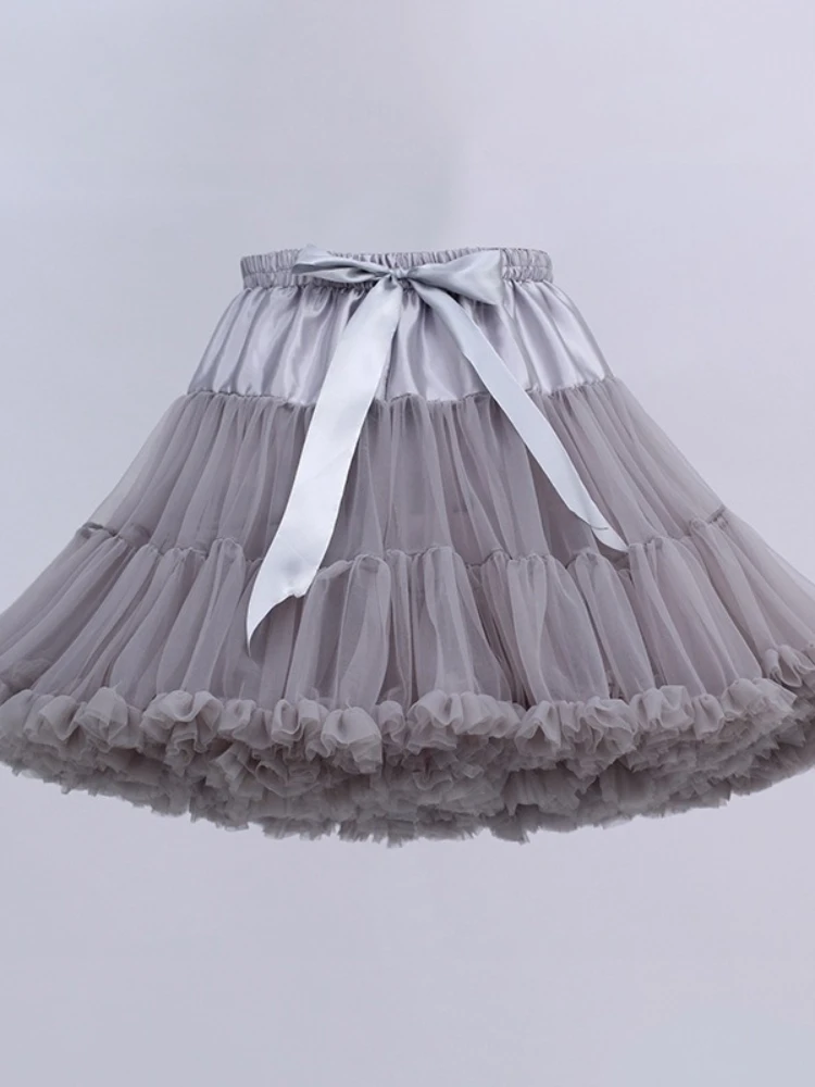 Cloud Skirt Support Lolita Boneless Soft Gauze Support Violent Daily Lolita Princess Fluffy Skirt Short Black Skirt Support 45cm