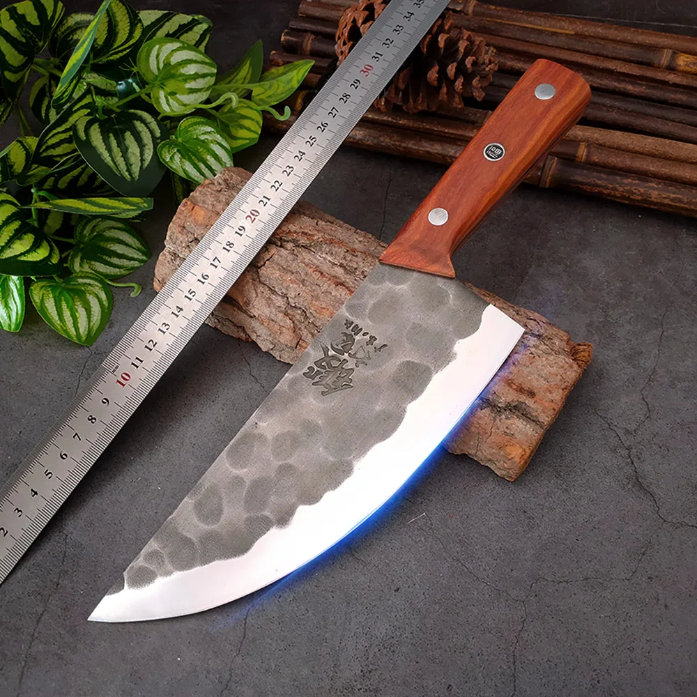 

Chinese Butcher Slicing Pork Knife Stainless Steel Meat Chopping Tool With Wooden Handle High-quality Tools For The Kitchen