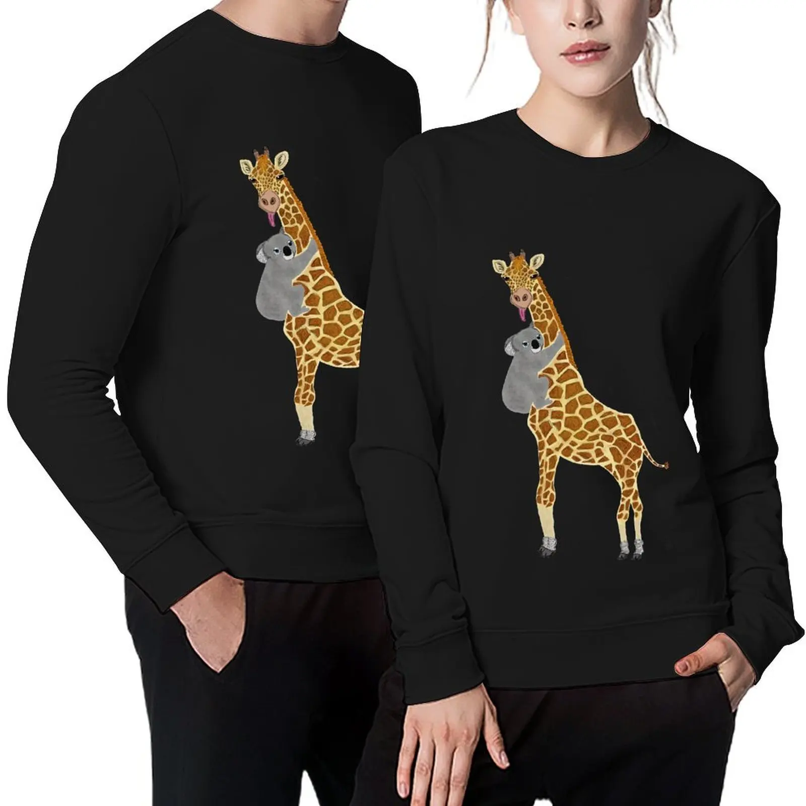 

Koala Hugging Giraffe Pullover autumn new products fashion men tracksuit men autumn new in hoodies & sweat-shirt