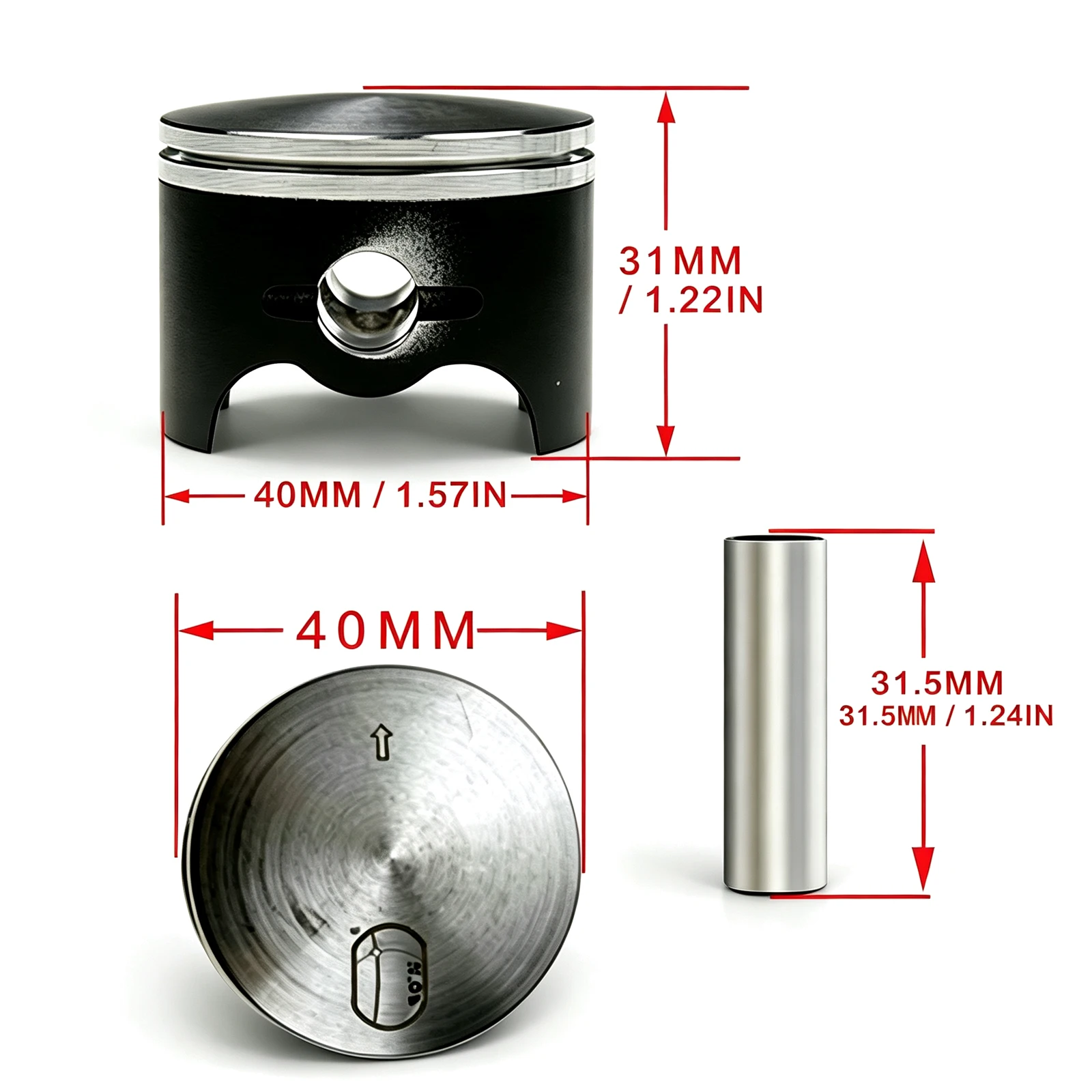 Upgrade 38CC Engine 4 Bolt Cylinder or Piston Ring 40mm for 1/5 Rc Car Hpi Rofun Rovan Km Baja Losi 5ive-T GoPed Redcat Hsp Part