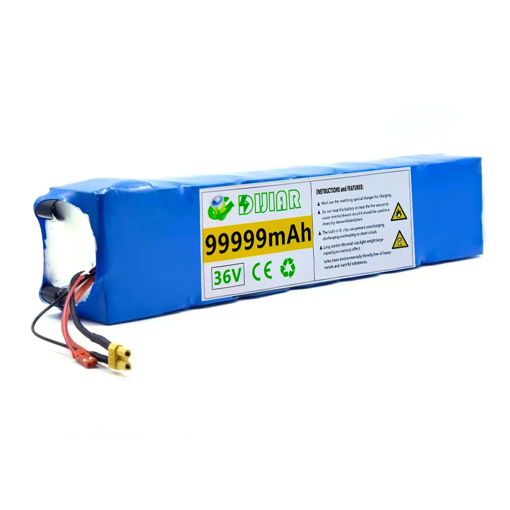 36V 99.99Ah 18650 Rechargeable Lithium Battery Pack 10S3P 1000W Power Modified Bicycle Scooter Electric Vehicle with BMS