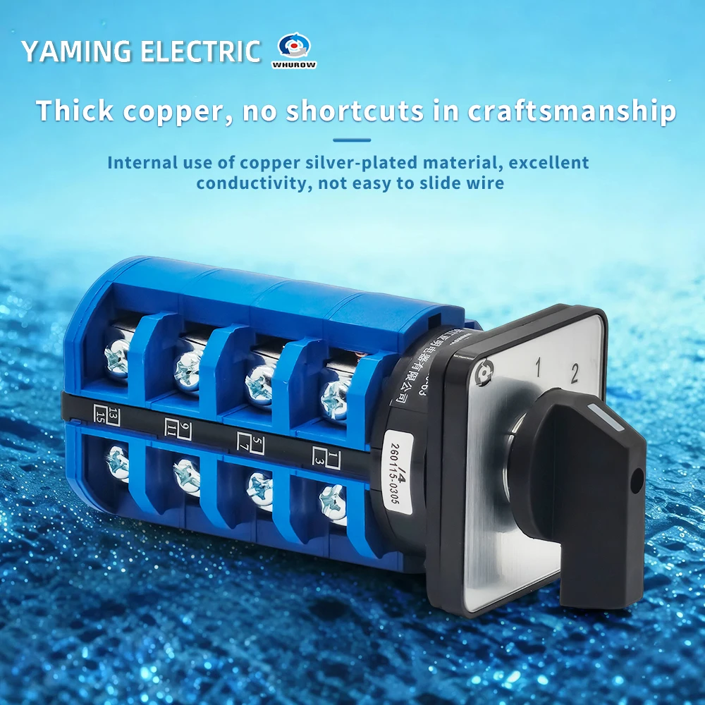 63A 660V Changeover 4 Positions 4 Poles LW26-63/4 LW28 Reverse Double Rotary Circuit Control Combination Cam Switch