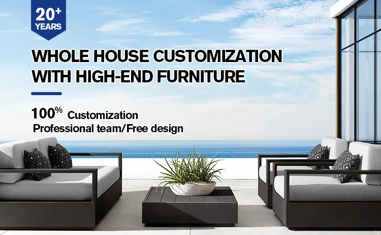 Outdoor Wood Furniture  Rope Woven Comfortable Modern Style Garden  Chair