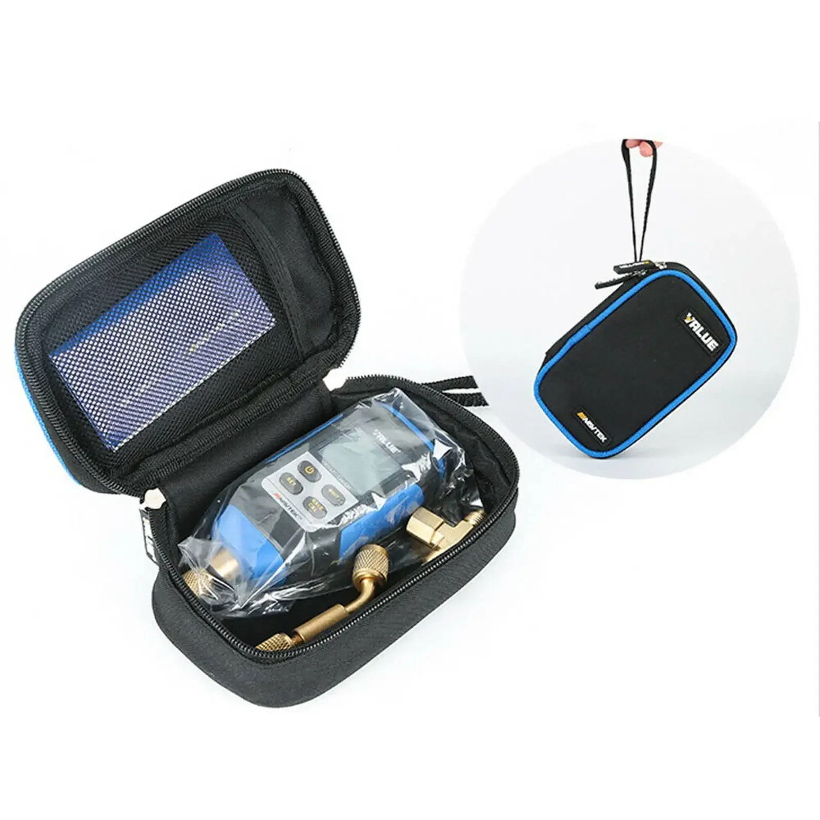 VMV-1 Digital Vacuum Gauge Refrigeration System Pressure Vacuum Meter 0-10000 Pa Blue Pressure Gauges