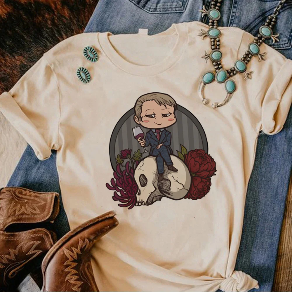 

Женская футболка Hannibal Y2K, забавная дизайнерская футболка, женская дизайнерская уличная одежда