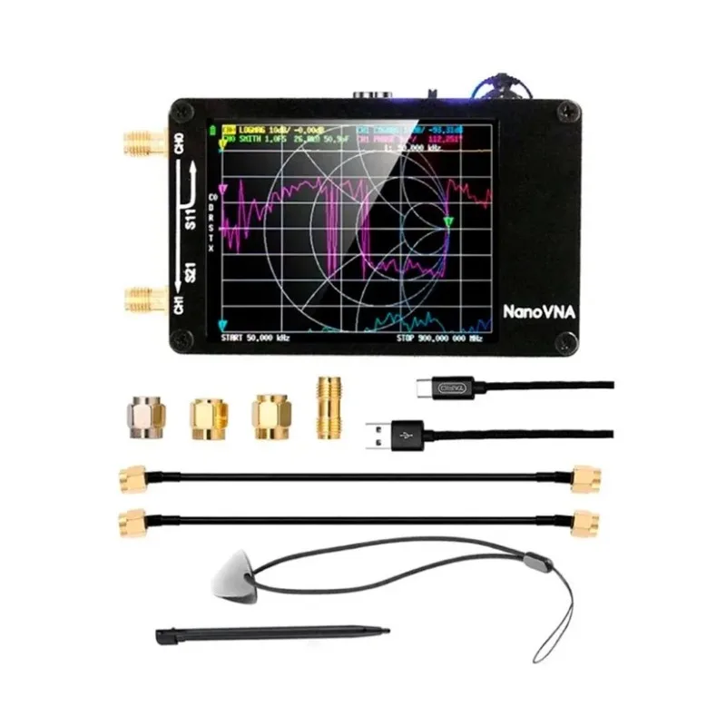 Vector Network Antenna Analyzer MF HF VHF UHF Frequency Tester With SD Card Slot RF Radio Testing Instrument