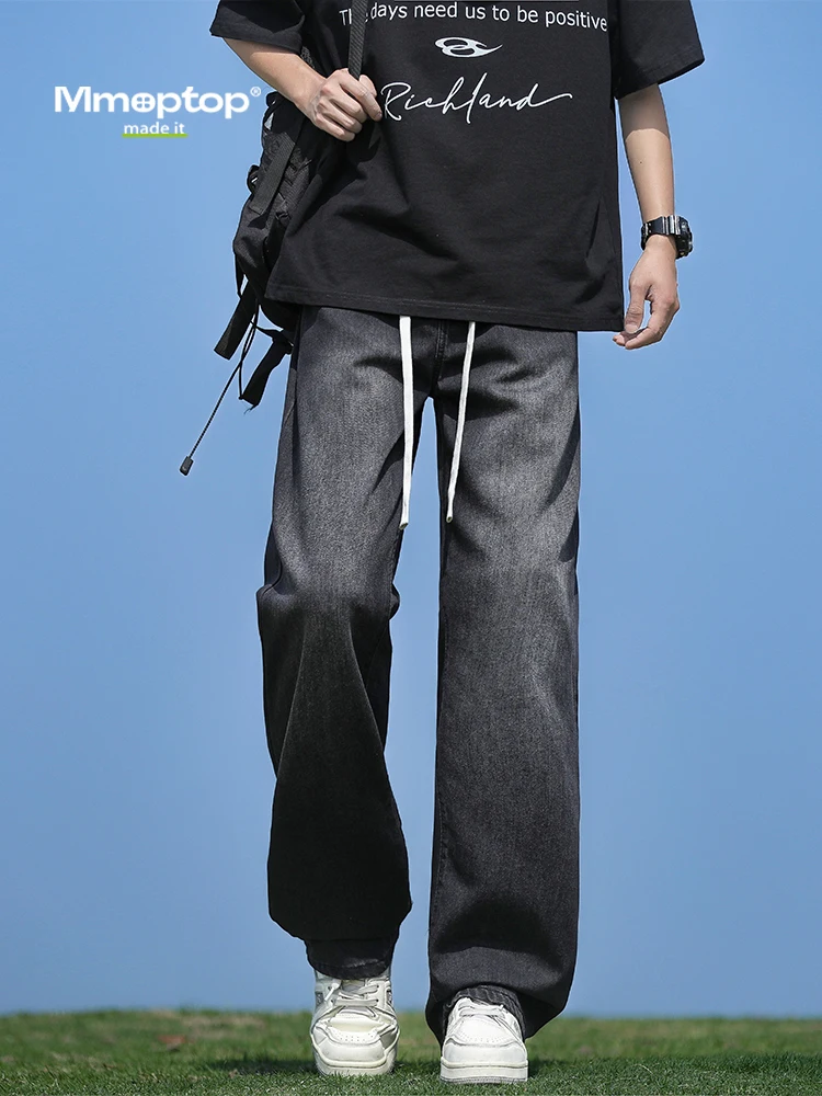 

MMOPTOP American Sle Loose Straight Leg Jeans Men's ey Casual Faionable Trousers Spring Summer New Arrival