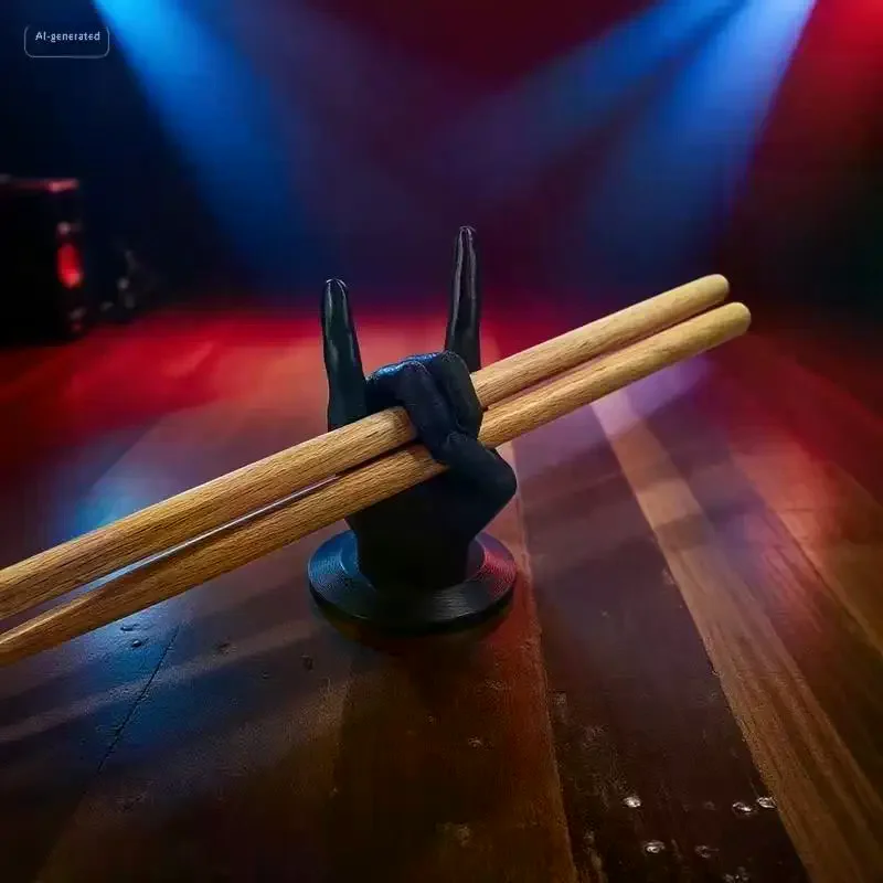 Creative Rock Hand Drum Stick Stand Drumstick Display Stand Rack Mallet Drumstick Bracket Home Decoration Funny Gift For Drummer