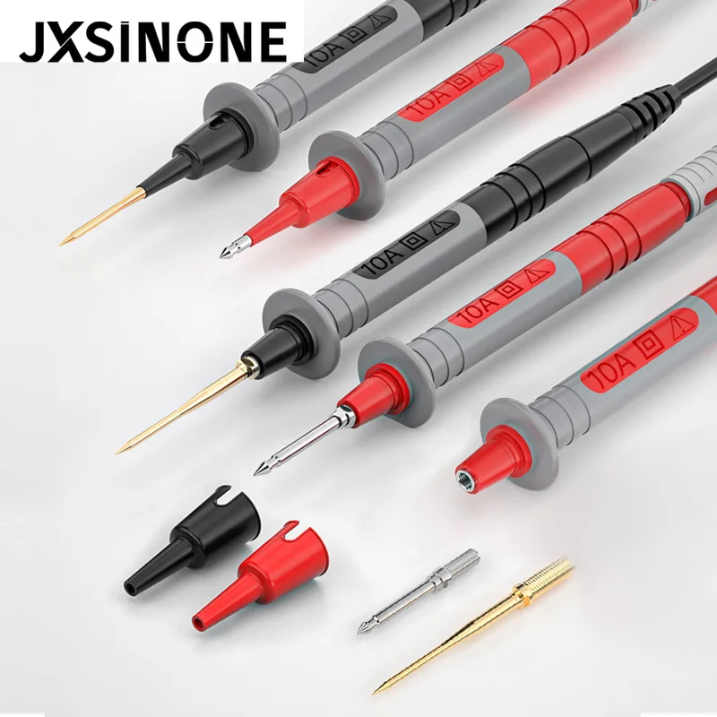JXSINONE P1033B автомобильный мультиметр, комплект тестовых проводов со зондами для проколов проводов, 4 мм штекер типа «банан», тестовые провода, тестовые щупы
