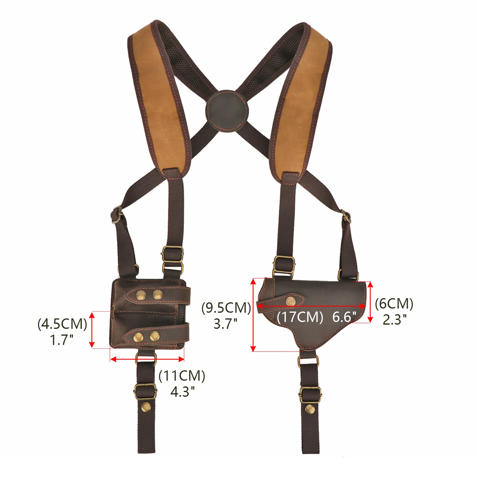 Tourbon – Funda táctica de hombro para pistola con doble cargador
