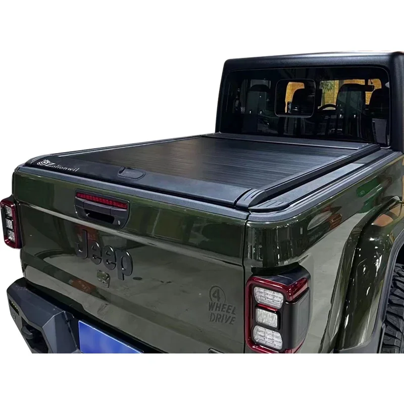 

Zolionwil Pick Up Retracting Truck Bed Retractable Roller Shutter Lid Manual Tonneau Cover For Jeep Gladiator 2 cab