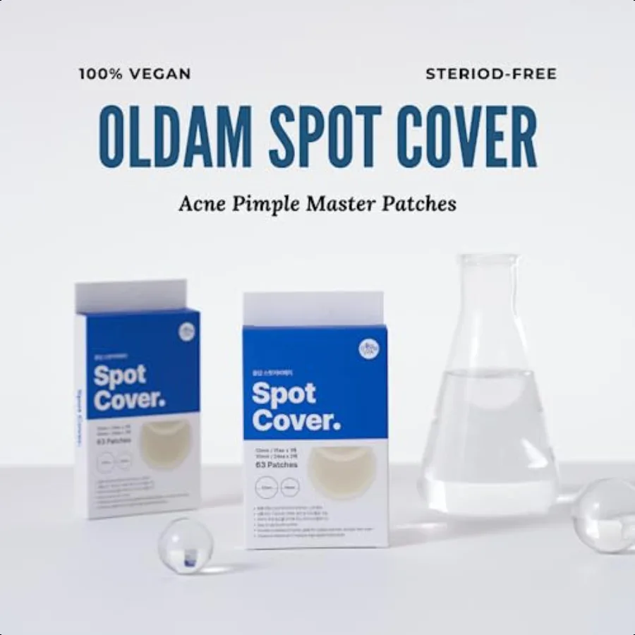 Oldam بقعة غطاء التصحيح الغروانية المائية حب الشباب بثرة التصحيح لتغطية Zits والعيوب بقعة ملصقات للوجه نباتي وقسوة