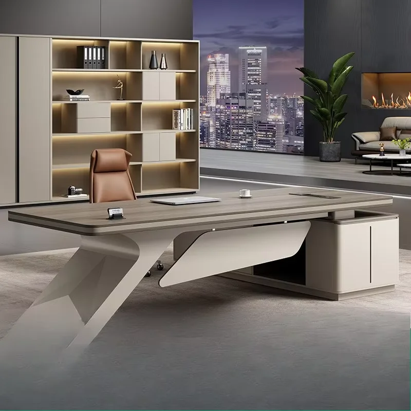 Brown Strong Executive Desk Storage Luxury Modern Drawers Executive Desk Luxury Large Mesa De Escritorio Office Desk Furniture
