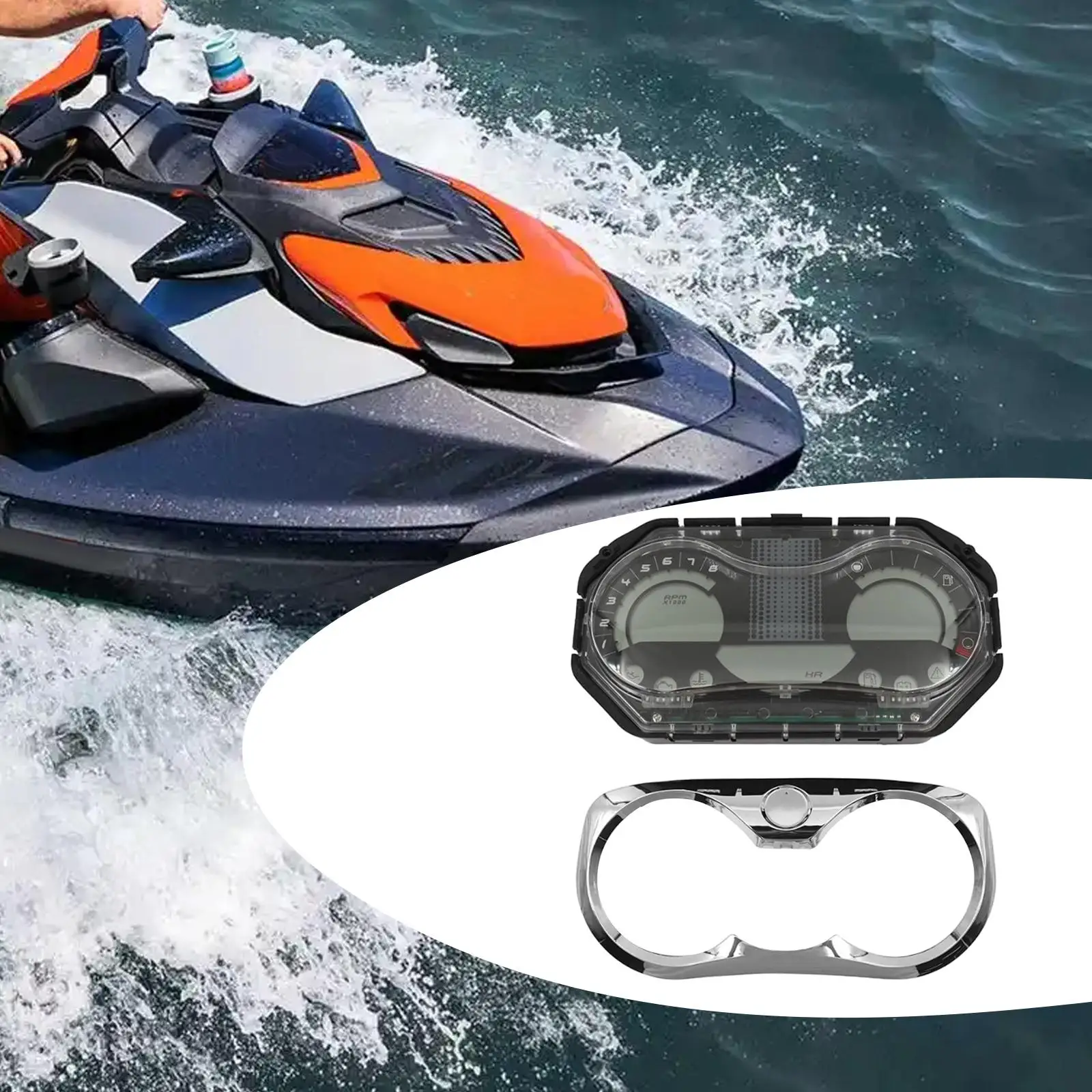 Profesjonalny cyfrowy prędkościomierz LCD z ramką, obrotomierz, wskaźnik poziomu paliwa 278002217