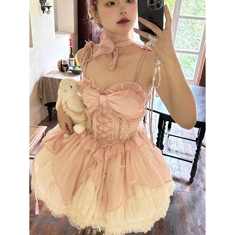 Ballet Style Hot Girl Birthday Dress Pure Desire Lolita Flower Wedding Escape Cute