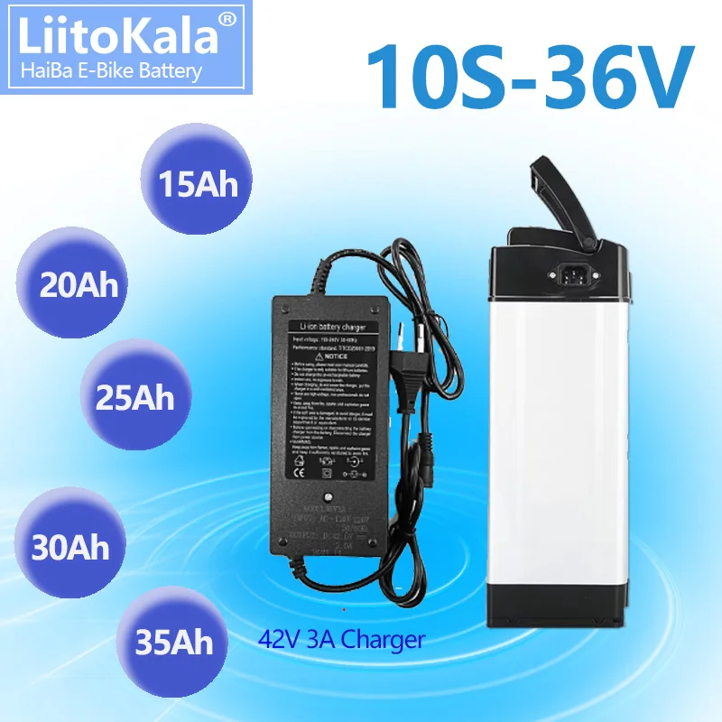 LiitoKala 36 В 15 Ач 20 Ач 25 Ач 30 Ач 35 Ач аккумулятор HaiBa 21700 5000 мАч ячейка