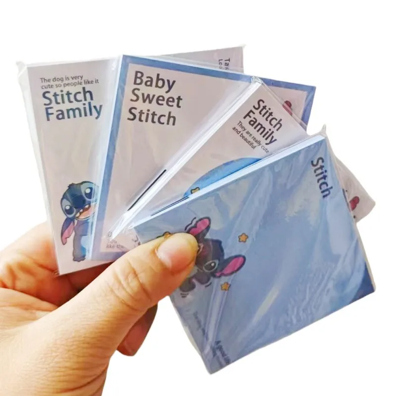 50 pcs Disney Cute Stitch Series Sticky Note Paper Student Message Sticker Cartoon Memo Pad Scrapbooking School Label Stationery