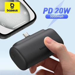 Baseus Mini PowerBank 20W 5000mAh typu C szybkie ładowanie zewnętrznej baterii PowerBank dla iPhone 15 Pro Max Samsung Xiaomi