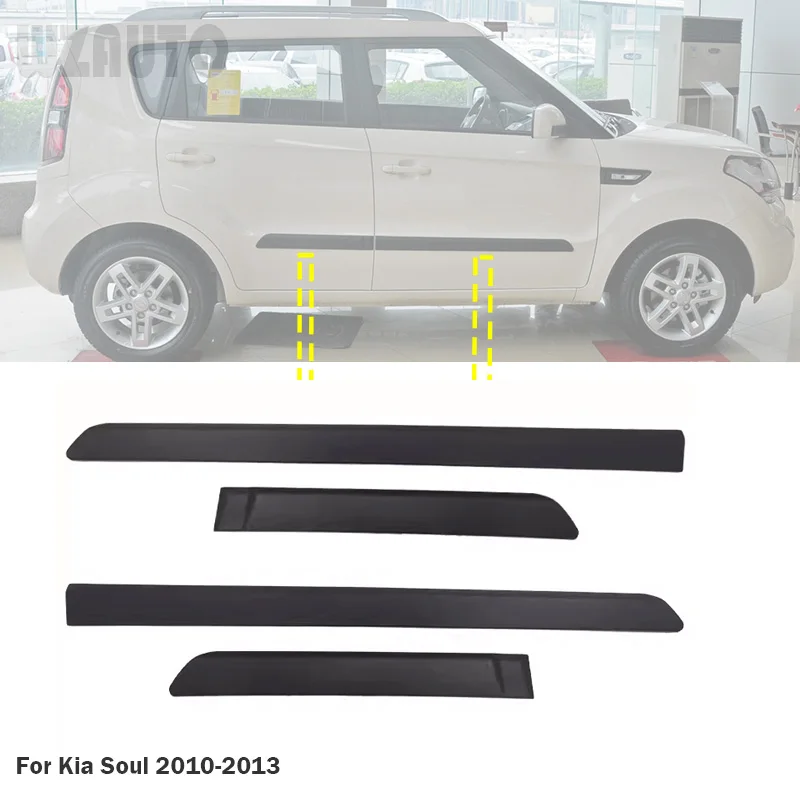 Doors Body Side Molding Side Rubber Strip Side Protector For Kia Soul 2010 2011 2012 2013