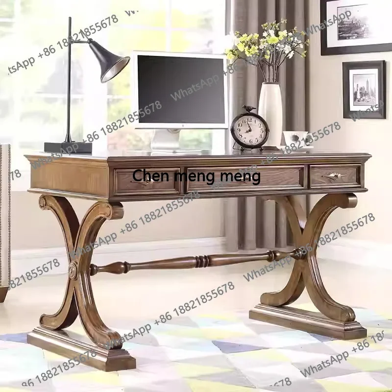 

CC182 Solid wood desk and chair combination computer desk new office table oak