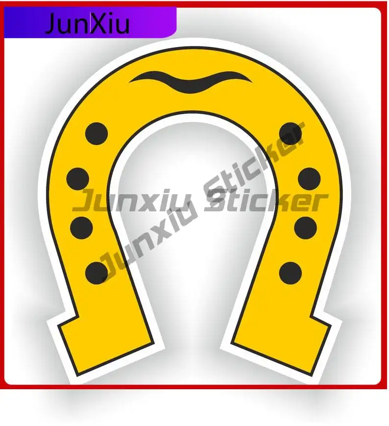 

Horseshoe Sticker Funny Cool Car Funny Motorcycle Window Fade Resistant Car Modification Vinyl Decal For Car Truck SUV Window