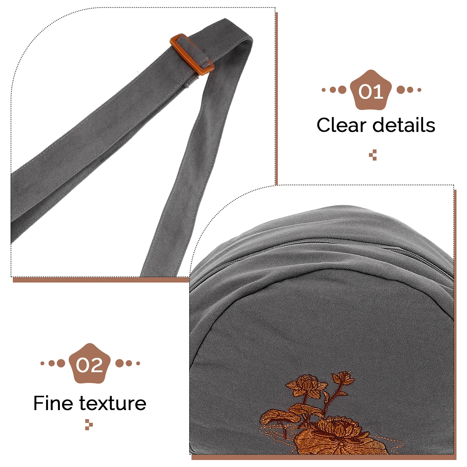 

Meditation Bag Singing Bowl Storage Box Zipper Closure Case Carrying Bowls Cotton for Travel