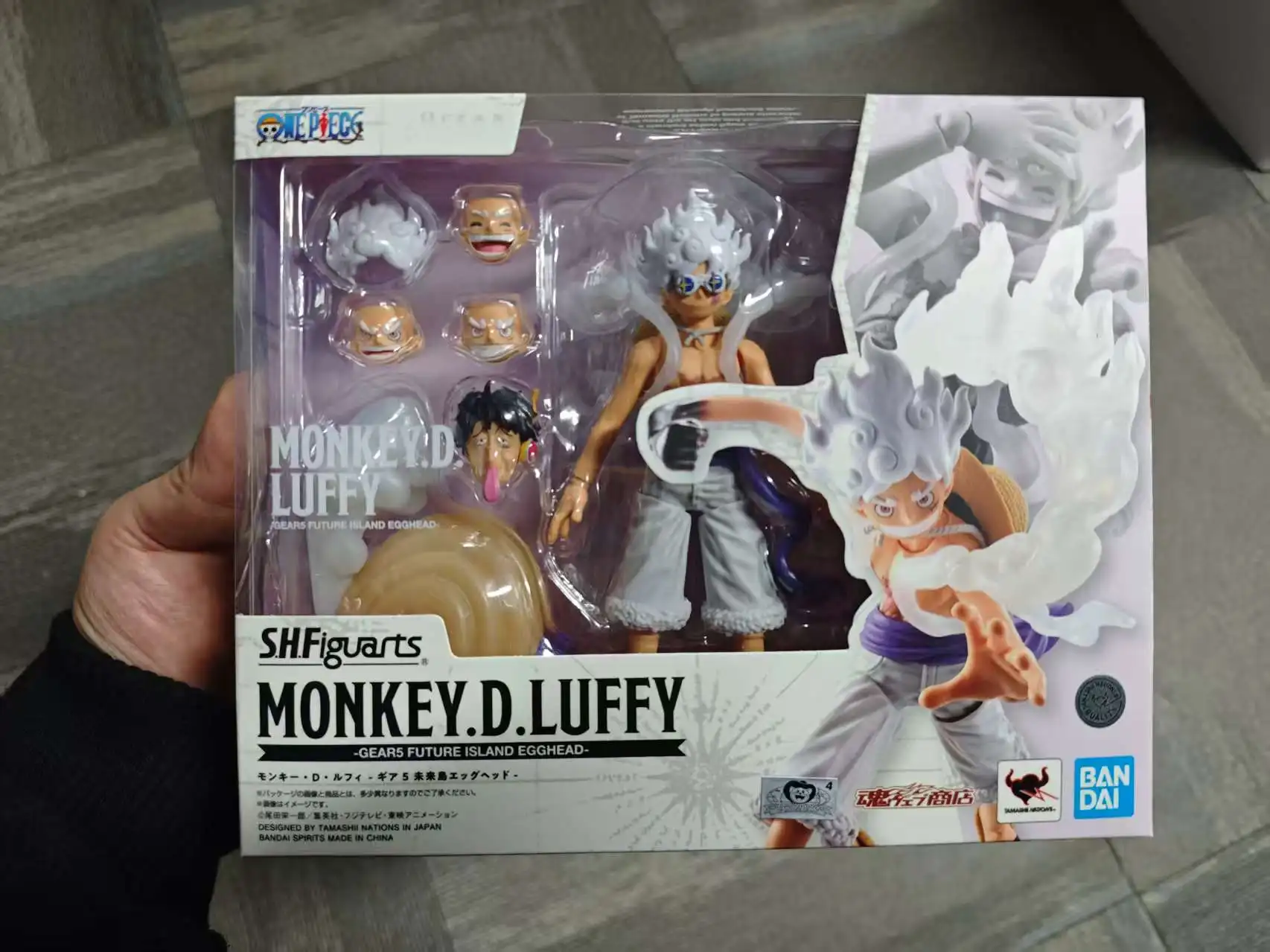 Figurine Monkey D. Luffy Romance Dawn – S.H. Figuarts – 14,5 Cm – One Piece – 3 Visages Et Viande Inclus