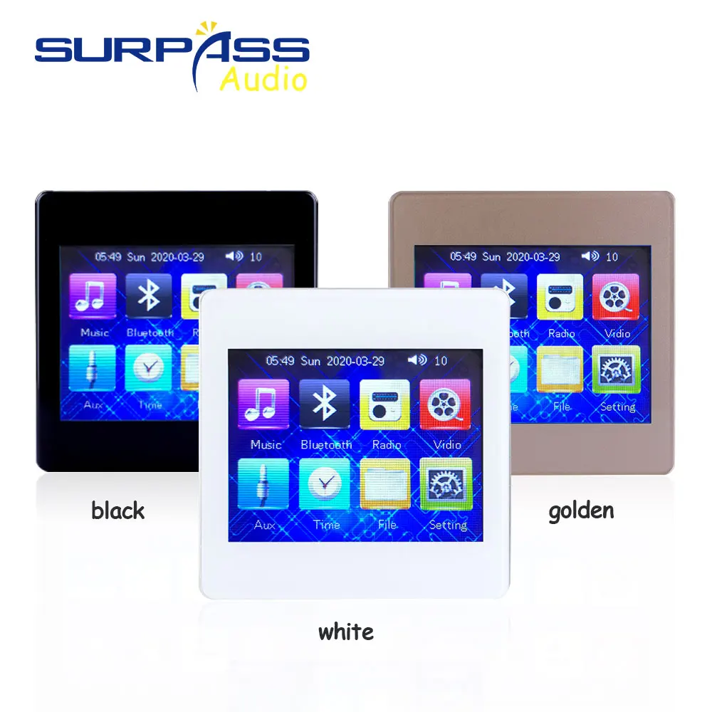 Home Theater System In Wall Amplifier Touch Screen Bluetooth Background Stereo Music Audio HiFi Music Player PA Ceiling Speaker