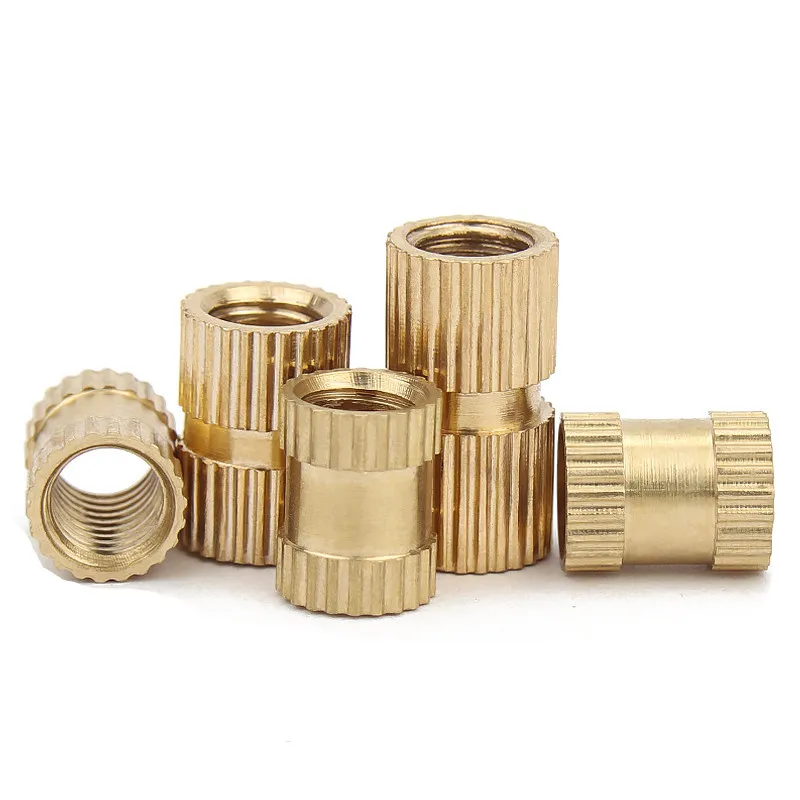 50pcs/lot M2 M2.5 M3 M4 M5 M6 M8 Brass Insert nut Injection Molding Brass Knurled Thread Inserts Nuts