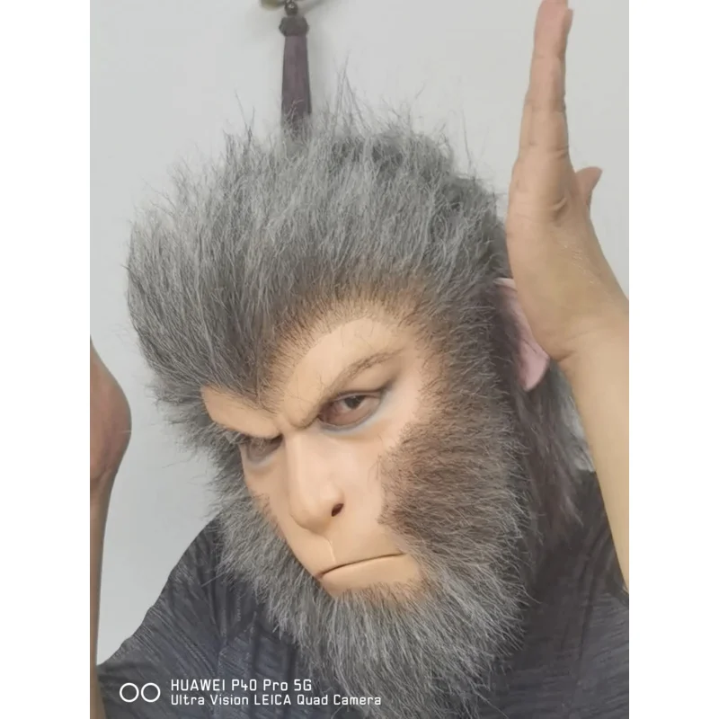 CyBlack Mythology Wukong Mask Headset Heavenly Saint Destiny Man Cosplay Props Comic Exhibition Gift