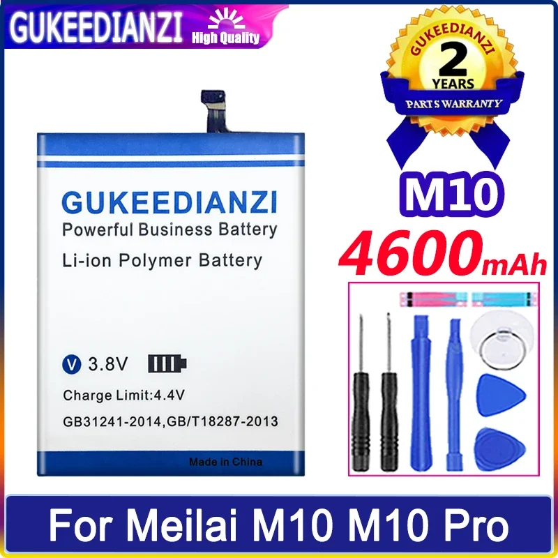 

GUKEEDIANZI Battery 4600mAh For Meilai M10 Pro M10Pro Mobile Phone Bateria