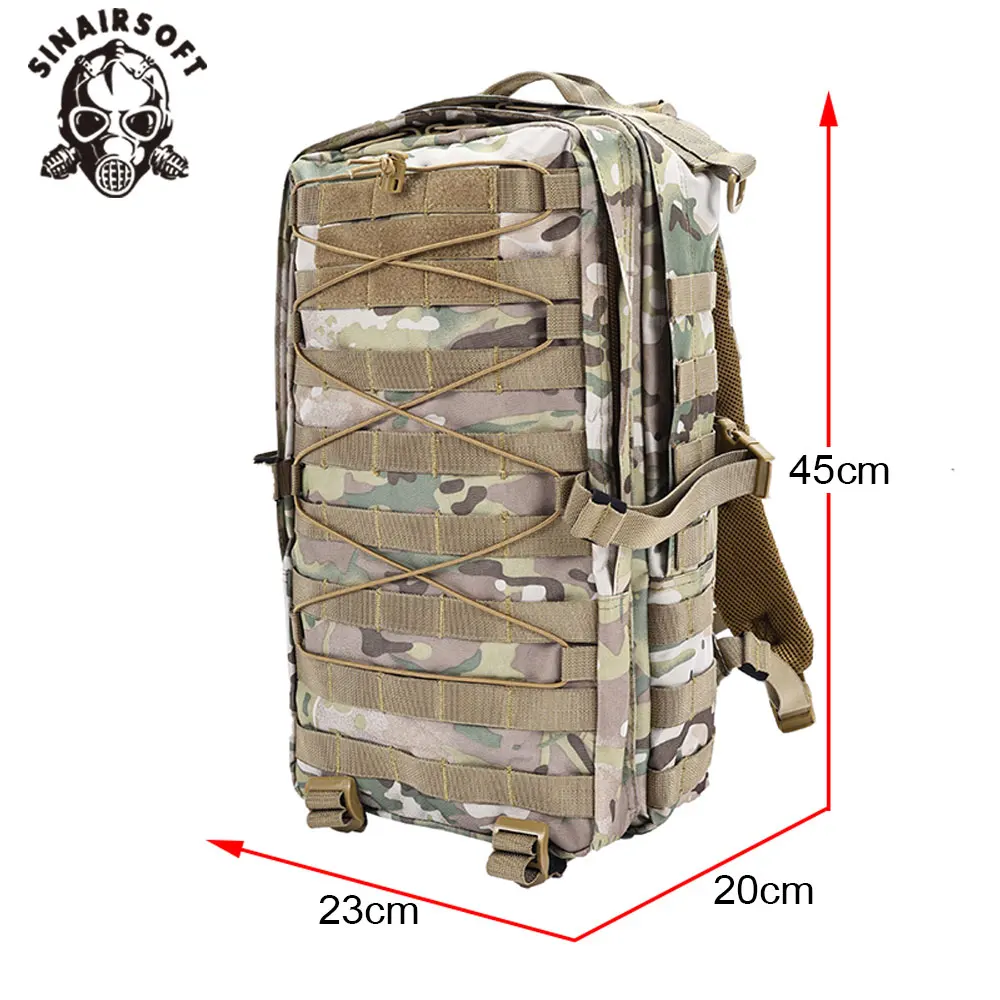 Tactical Multifunctional 30L Outdoor Sports Backpack Durable Tear Resistant Waterproof 600D Oxford Material Camping Rucksack Bag