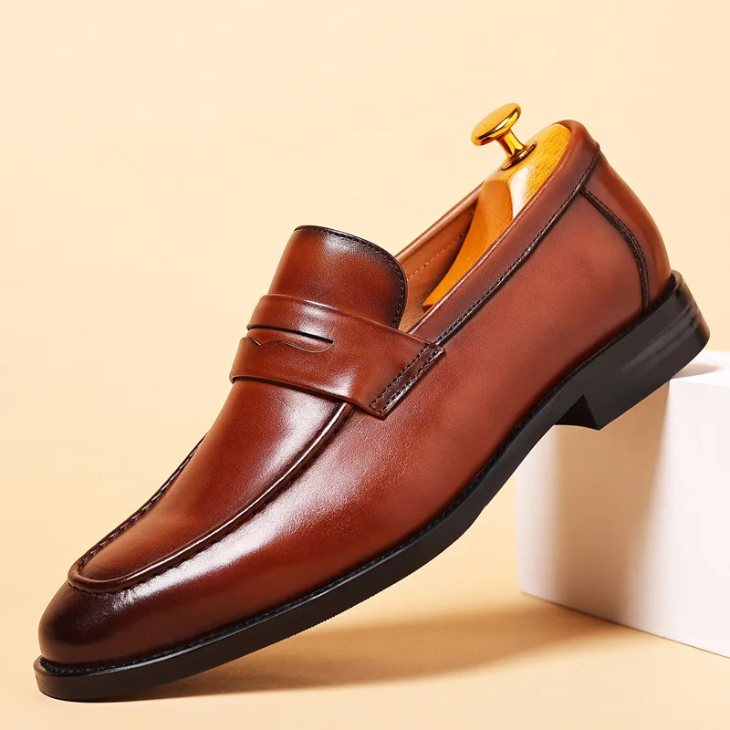 

Leather Loafers Men Shoes Spring Shoes Business Dress British Leather Shoes Men