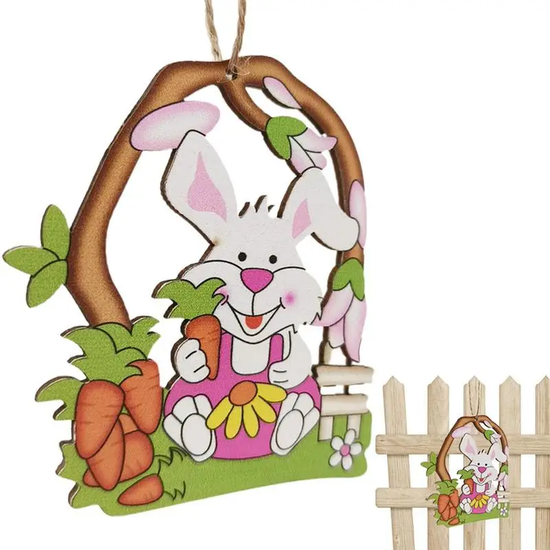 Lễ Phục Sinh Gỗ Đồ Trang Trí Đáng Yêu Gỗ Thỏ Phục Sinh Trứng Phục Sinh Thỏ Treo Đồ Trang Trí Lễ Phục Sinh Cho Tiệc Thỏ Lỗ Cắt