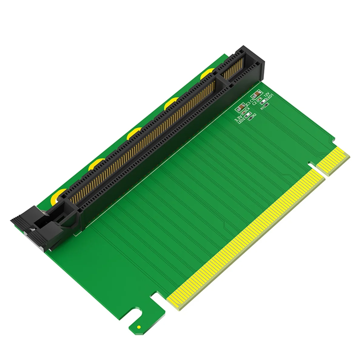 PCI-E 16X 3.0 90 Degree Reverse Male to Female Riser Card for 2U Server (Installation Direction Towards CPU)-AB01