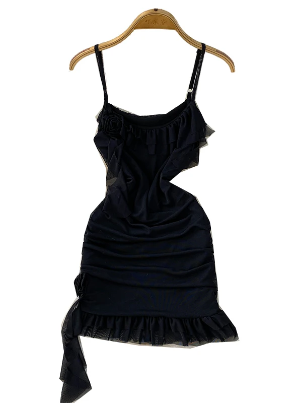 Pure Desire – t-shirt à fleurs dimensionnelles pour femmes, Design Sexy, Strapl Dr, taille plissée, amincissante, jupe ort en dentelle, été