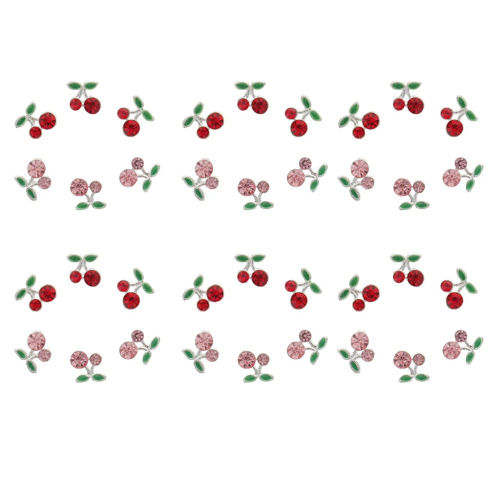 

36Pcs Cherry Nail Charms Alloy Durable 3D Nail Art Decorations Manicure Accessories Christmas Birthday Jewelry