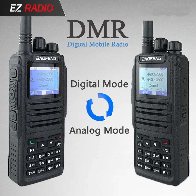 Baofeng Digital Walkie Talkie DMR Radio DM 1701 Dual Band Mode Analog DM-1701 Tier 1+2 Dual Time Slot Upgraded Version DR-1801