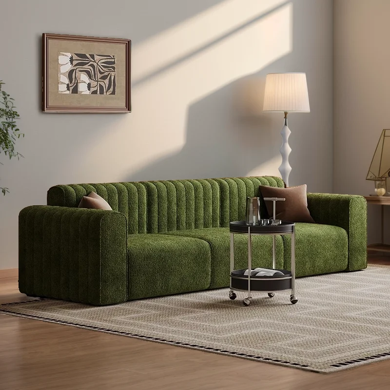 중세 레트로 디자이너 모듈 조립형 직선형 패브릭 소파 중세 거실 B&B 뷰티 살롱 리셉션 소파