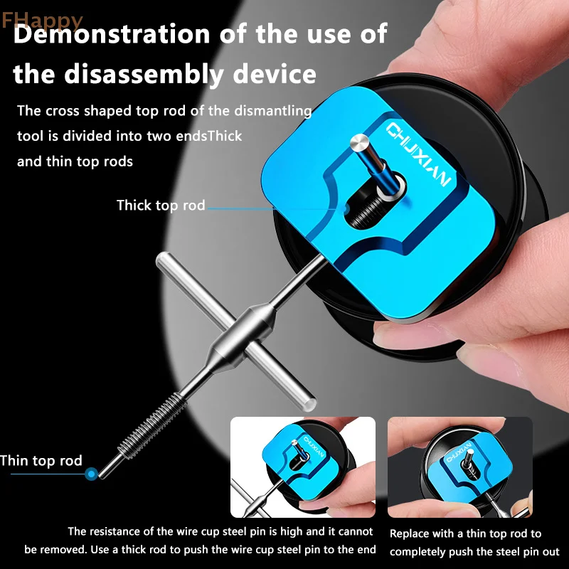 

Reel Bearing Remover Kit Matertial Stainless Steel Repair Kit Baitcasting Maintenance Tools Spool Dismantling Device Pin