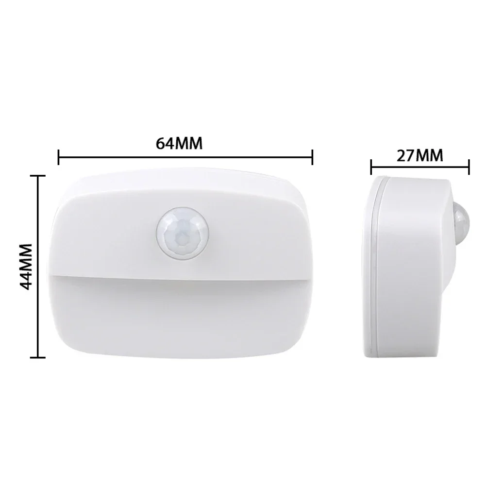 1-5pcs Stick-On Motion Sensor Night Light Battery Powered LED Lamp For Bedroom Bathroom Kitchen Hallway Stairs Closet Compact