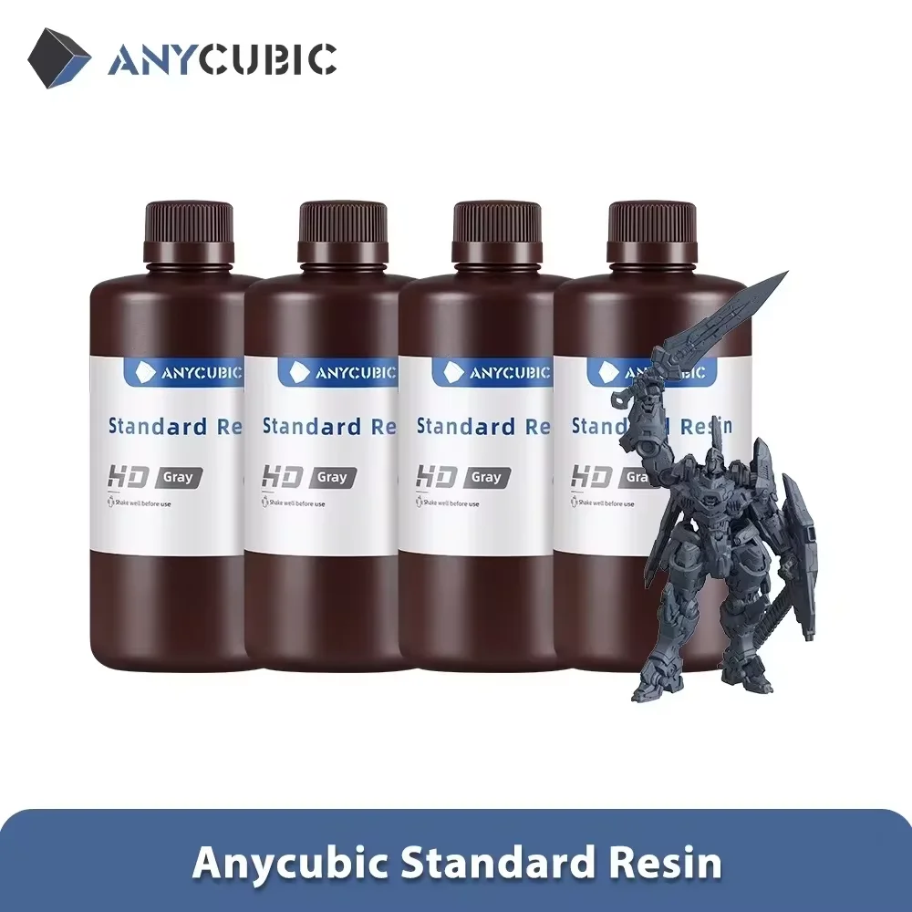 

ANYCUBIC 4 шт./лот Стандартная смола 405 нм УФ-смола для ЖК-дисплея 3D-принтер жидкая фотополимерная смола материал для 3D-печати 1 кг/бутылка