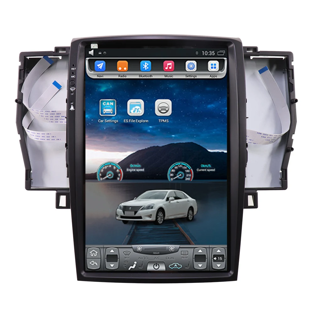 

Hot Sale! 12.8 Inch Android 10 GPS Vertical Screen Navigation Car Radio Multimedia Video DVD Player For Toyota Crown