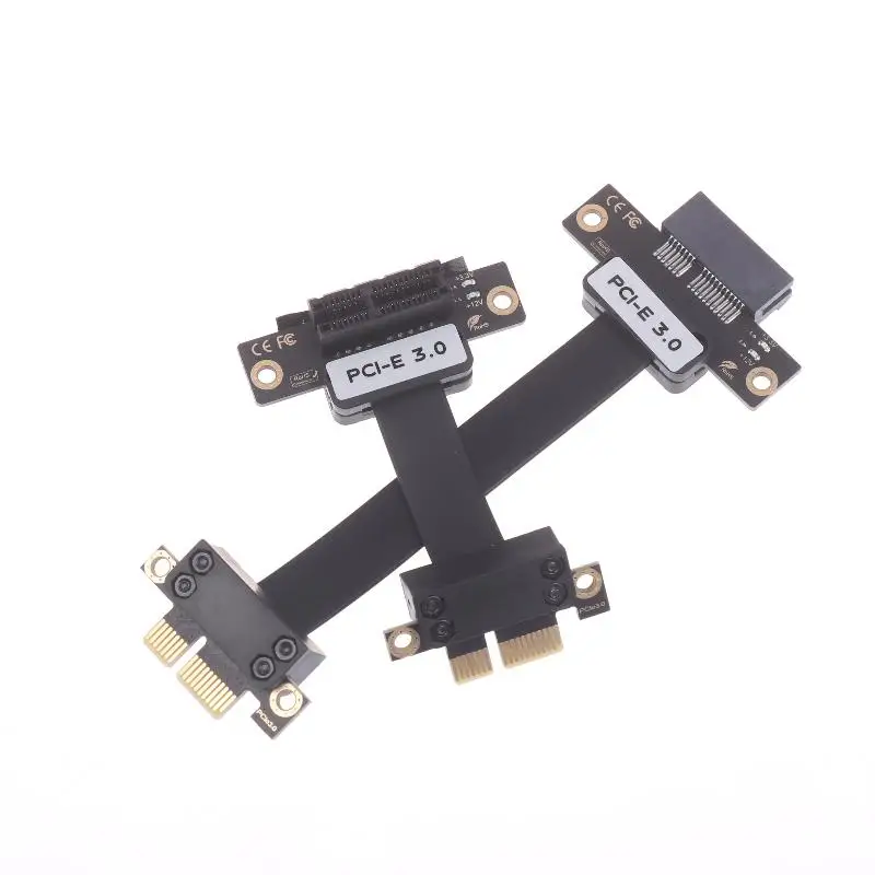 PCIE 3.0 X1 Riser Cable Flexible 90 Degree Right Angle PCI Adapter Reliable Extender for Custom Case Assembly